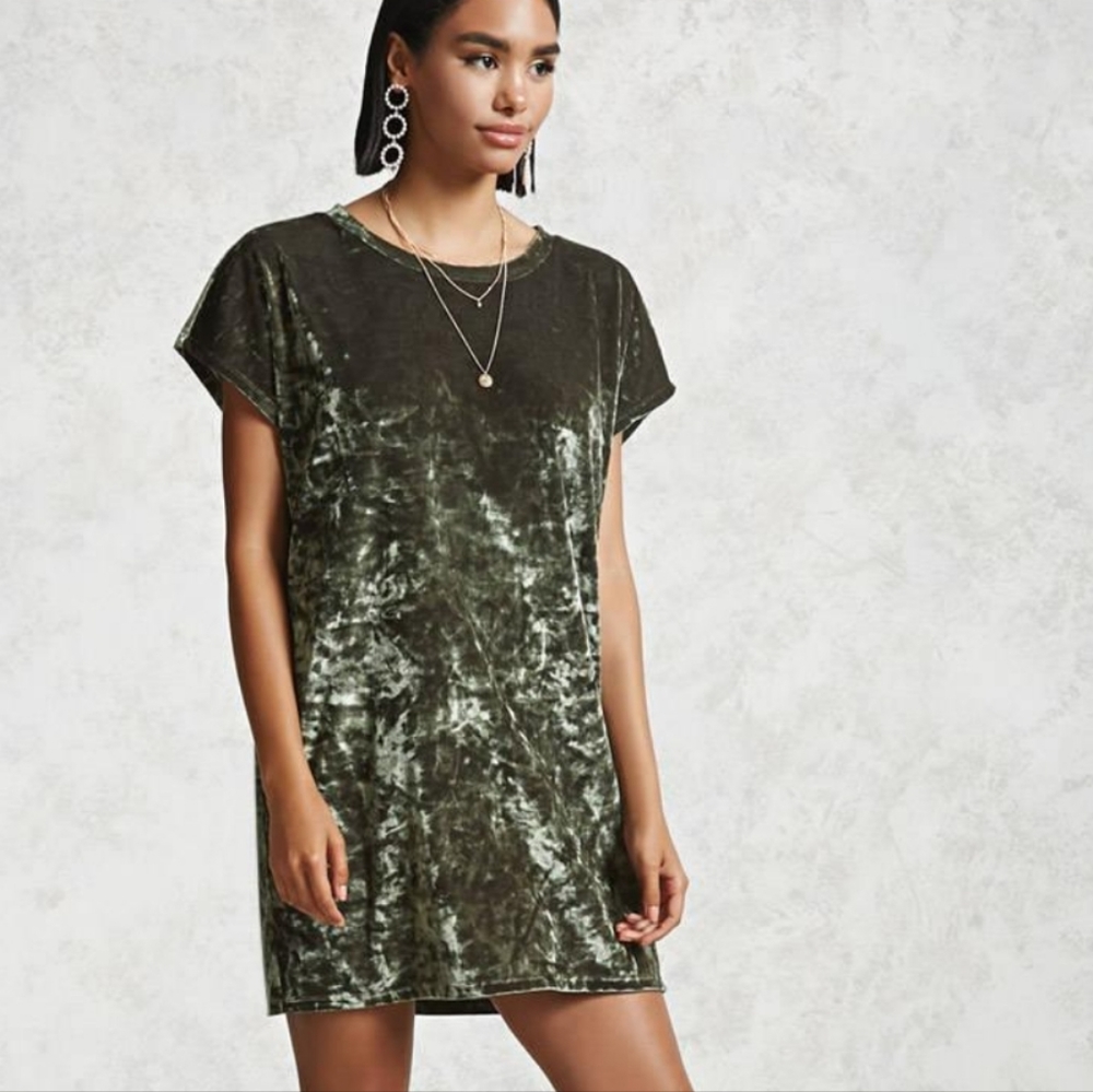 Forever 21+ crushed velvet teeshirt dress